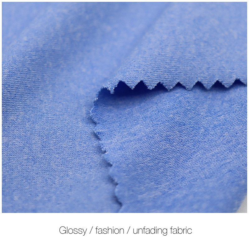 Cationic polyester spandex brushed single jersey fabric for sportswear